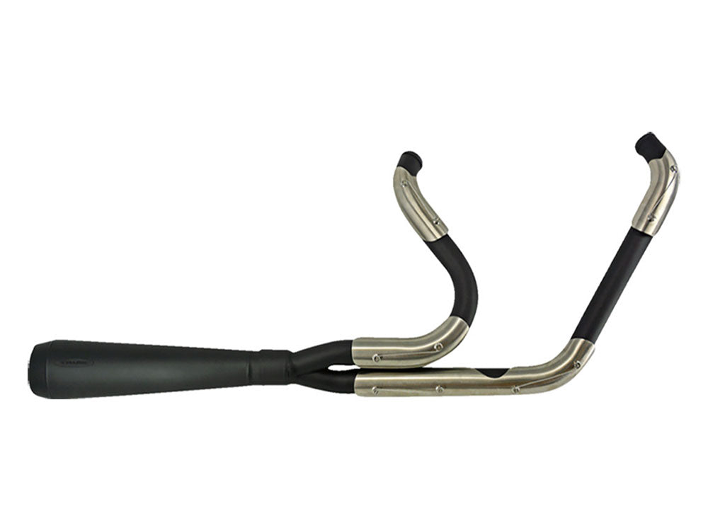 Assault 2-into-1 Exhaust - Black. Fits Heritage Classic, Sport Glide and Low Rider ST 2018-2024 - Trask Performance