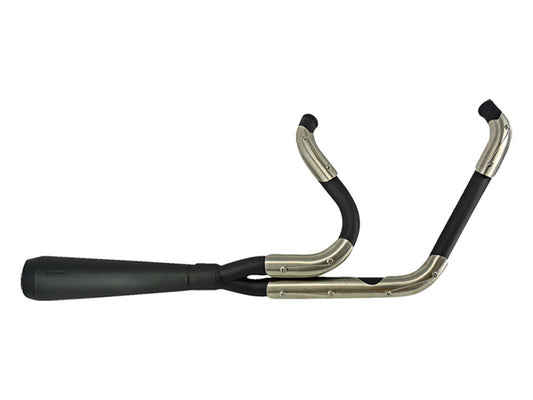Assault 2-into-1 Exhaust - Black. Fits Heritage Classic, Sport Glide and Low Rider ST 2018-2024 - Trask Performance
