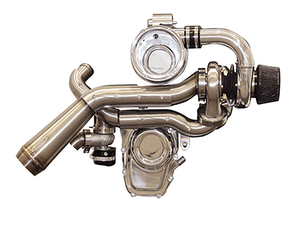 Tornado Turbo Kit - Stainless Exhaust, Polished Billet. Fits Touring 2017-2023 and Softail 2018-2024 - Trask Performance
