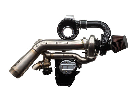 Stage 2 Turbo Kit - Stainless Exhaust, Black Billet. Fits Touring 2024up and Softail 2025up - Trask Performance