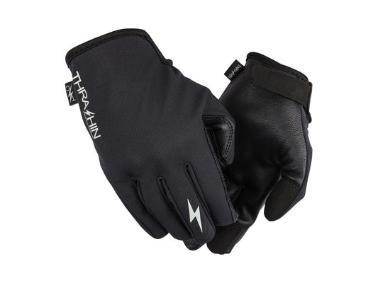 Black Stealth Windbreaker Gloves - Size Medium - Thrashin Supply