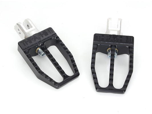 Militant Footpegs - Black. Fits Softail 2018up Front Rider - Thrashin Supply