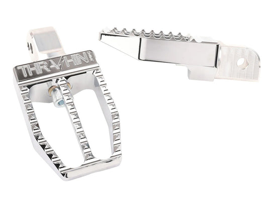 Militant Footpegs - Chrome. Fits Softail 2018up Rear Passenger - Thrashin Supply