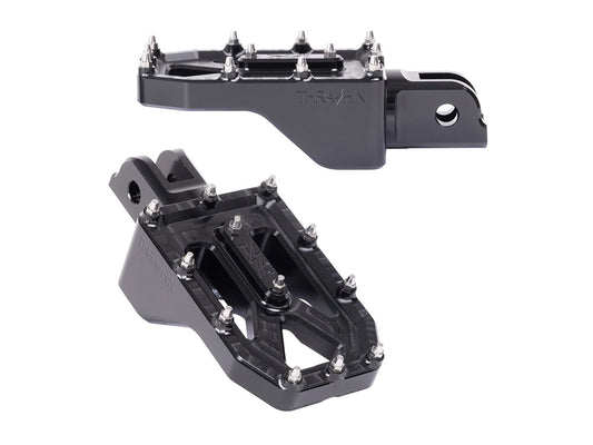 Aggressor Footpegs - Black. Fits Softail 2018up Front Rider - Thrashin Supply