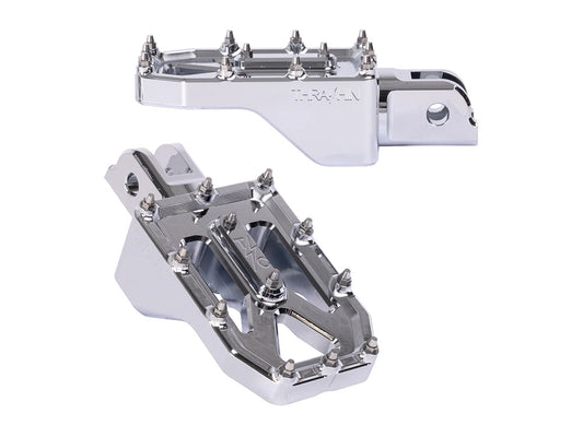 Aggressor Footpegs - Chrome. Fits Softail 2018up Front Rider - Thrashin Supply