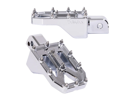Aggressor Footpegs - Chrome. Fits Softail 2018up Rear Passenger - Thrashin Supply