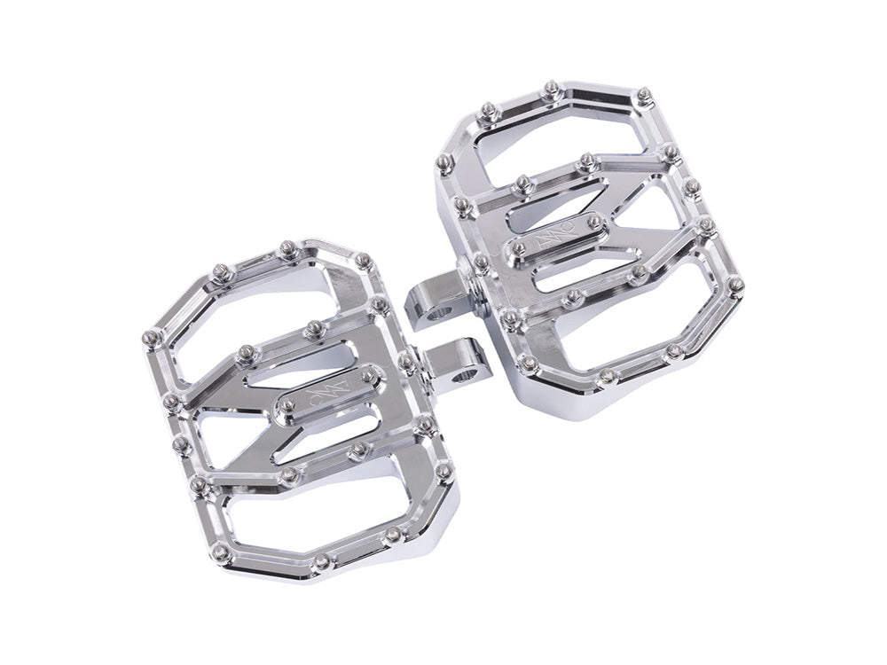 Aggressor Mini Floorboards with HD Male Mount - Chrome - Thrashin Supply