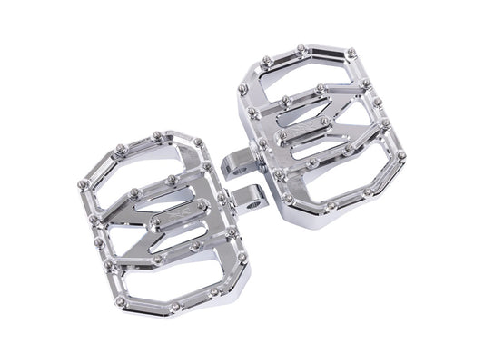 Aggressor Mini Floorboards with HD Male Mount - Chrome - Thrashin Supply