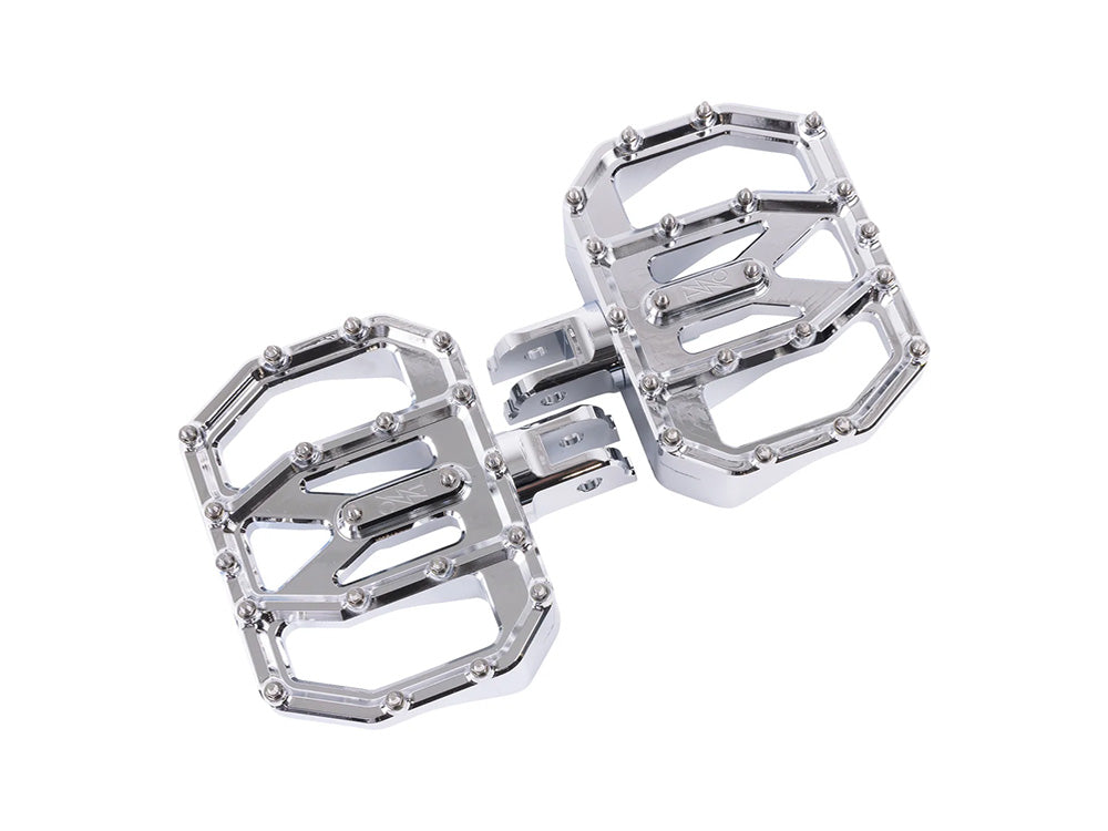 Aggressor Mini Floorboards - Chrome. Fits Softail 2018up Front Rider - Thrashin Supply