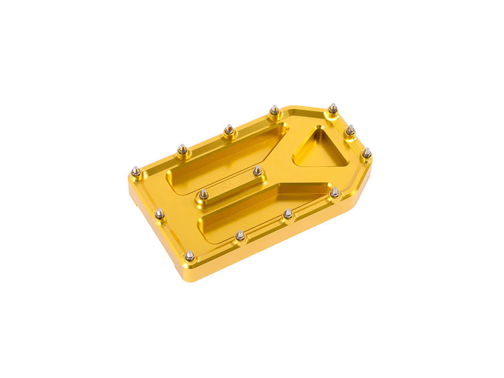 Aggressor Brake Pedal Pad - Gold. Fits Touring 1980up, FL Softail 1986-2017 & Dyna Switchback 2012-2016 - Thrashin Supply