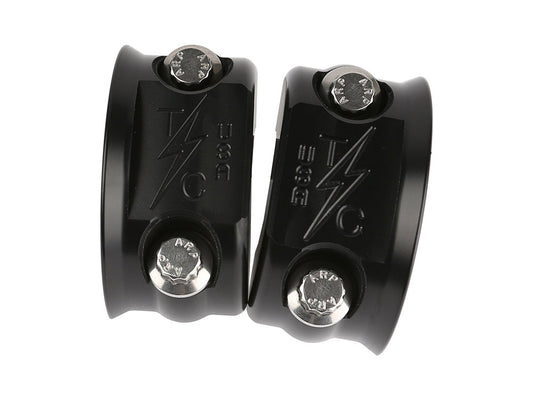 OG Clutch & Brake Perch Clamp - Black. Fits Softail 1984-2024, Dyna 1991-2017, Most Touring 1982-2024, Sportster 1982-2003 & FXR 1982-1994 - Thrashin Supply