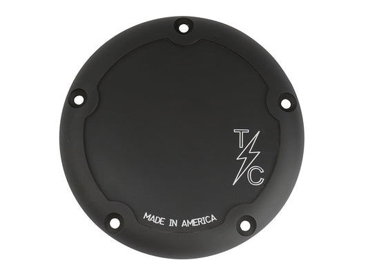 5-Hole Dished Billet Derby Cover - Black. Fits Softail 1999-2018, Dyna 1999-2017 & Touring 1999-2015. - Thrashin Supply