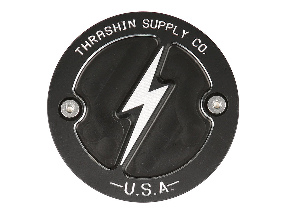 Dished Points Cover - Black. Fits Softail 2018-2024 & Most Touring 2017-2024 - Thrashin Supply