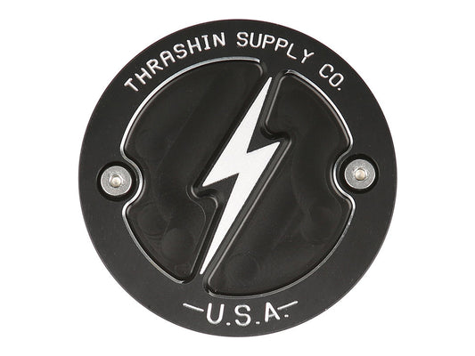 Dished Points Cover - Black. Fits Softail 2018-2024 & Most Touring 2017-2024 - Thrashin Supply