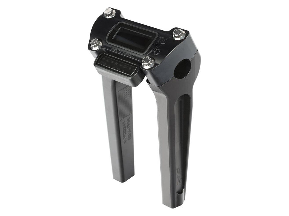 8in. Straight Thrashin Risers - Black. Fits Softail Street Bob, Low Rider ST, Standard & Breakout 2018-2024 - Thrashin Supply