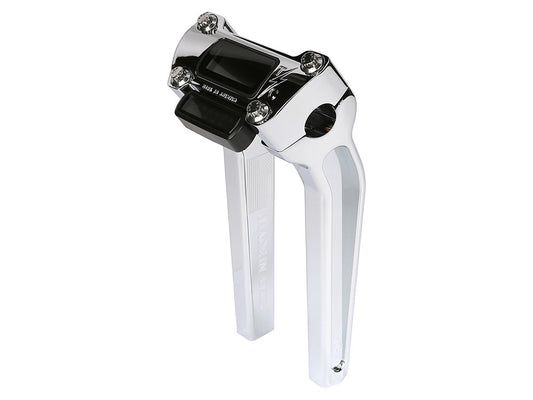 9.5in. Pull Back Thrashin Risers - Chrome. Fits Softail Street Bob, Low Rider ST, Standard & Breakout 2018-2024 - Thrashin Supply