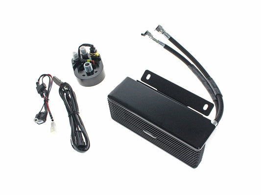 Fan Assisted Low Mount Oil Cooler Kit - Gloss Black. Fits Touring 2009-2016 - Ultra Cool
