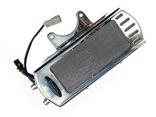 Fan Assisted Side Mount Oil Cooler Kit - Chrome. Fits Dyna 1991-2017 - Ultra Cool