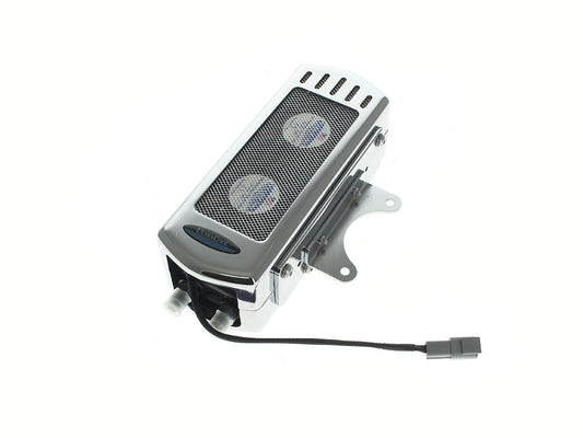 Fan Assisted Side Mount Oil Cooler Kit - Chrome. Fits Touring 1992-2008 and FXR 1992-1994 - Ultra Cool