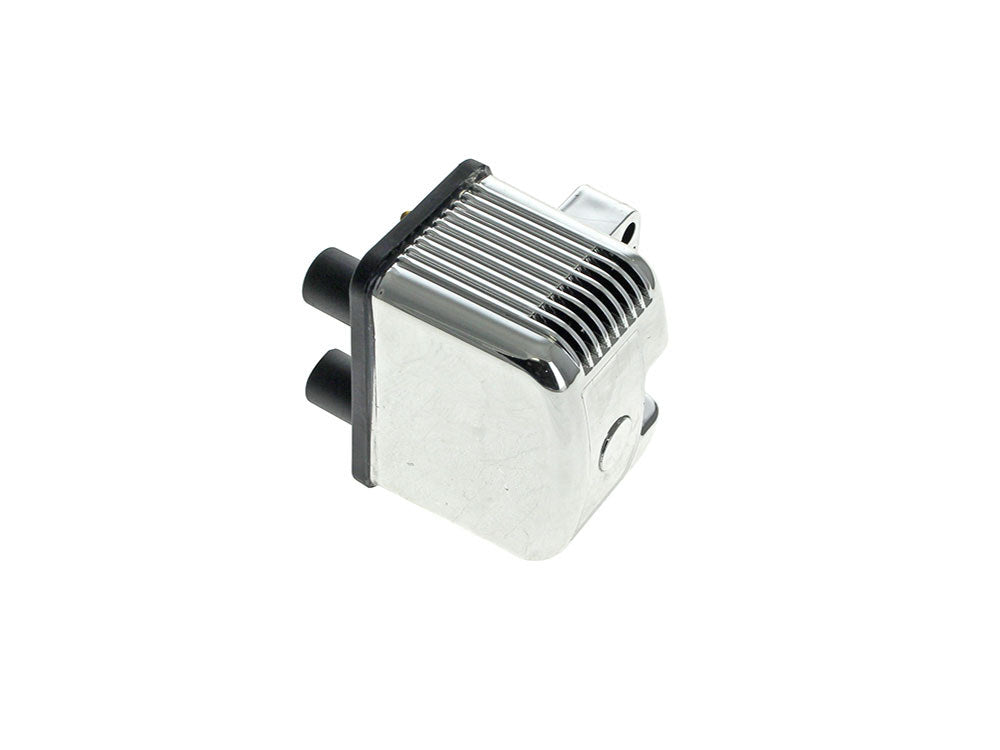 Ignition Coil - Chrome. Fits Big Twin 1970-1999 & Sportster 1971-2003 Models with Upgraded Single Fire Ignition - V-Factor