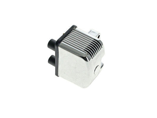 Ignition Coil - Chrome. Fits Big Twin 1970-1999 & Sportster 1971-2003 Models with Upgraded Single Fire Ignition - V-Factor