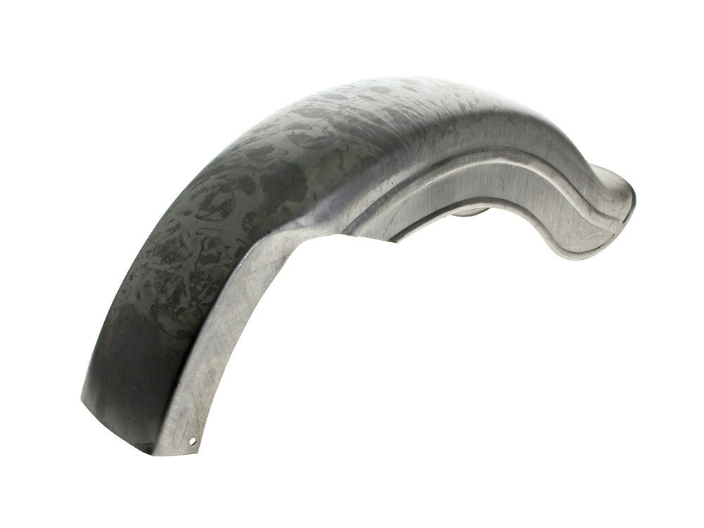 Rear Universal Fat Bob Style Fender with Left Side Chain Cut Away - Raw - V-Factor
