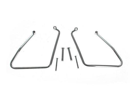 Saddlebag Supports - Chrome. Fits Most Sportster 2004-2014 - V-Factor