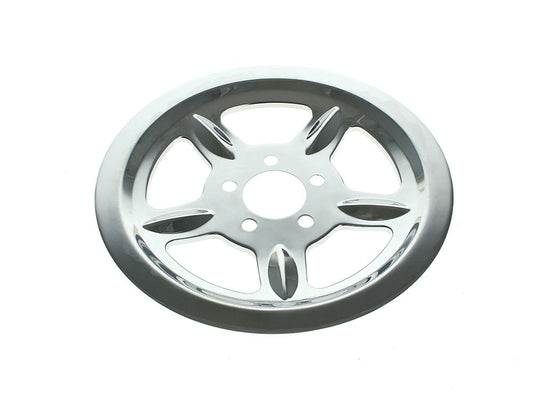 Rear Pulley Cover - Chrome. Fits Sportster 2004-2021 with 68 Tooth Pulley - V-Factor