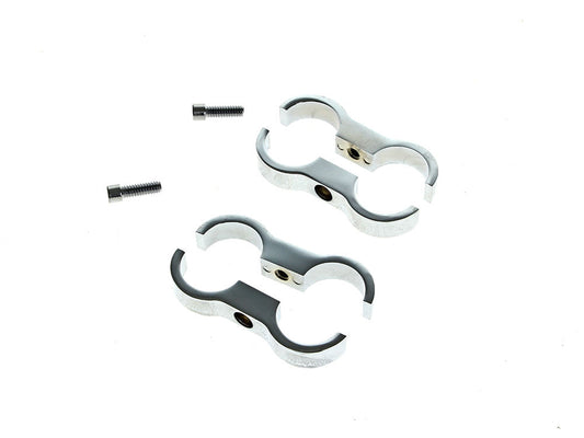 Oil Cooler Standoff Clamps - Chrome. Fits 1-1/8in. Frame - V-Factor