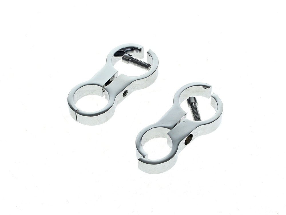 Oil Cooler Standoff Clamps - Chrome. Fits 1-1/4in. Frame - V-Factor