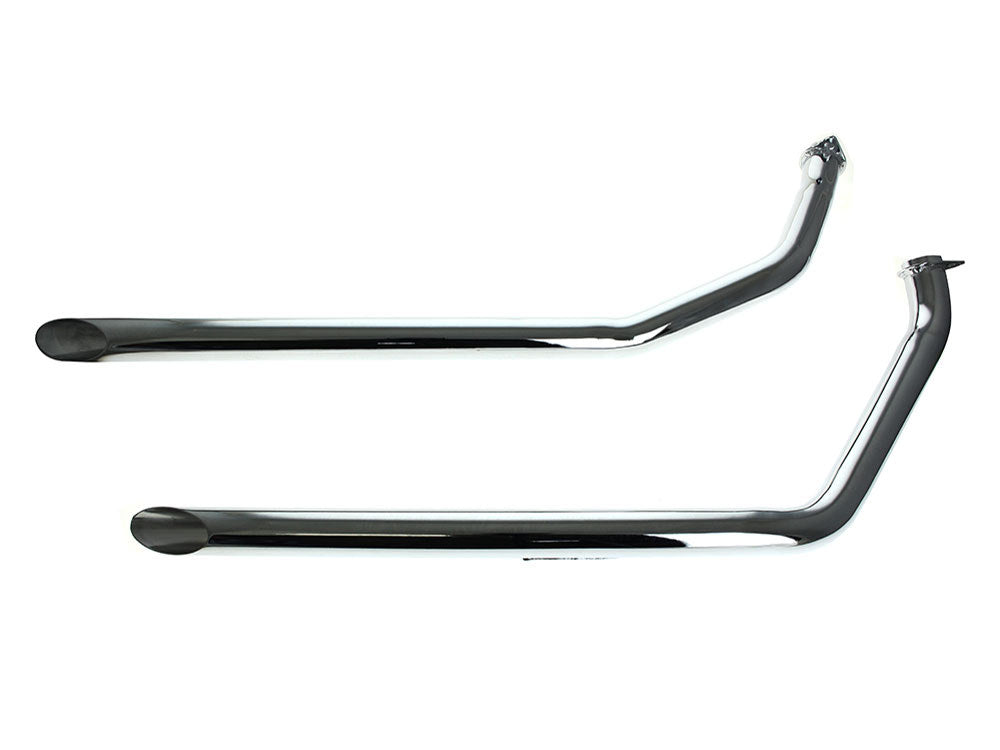 Slash Cut 1-3/4in. Drag Pipes - Chrome. Fits 4Spd FX 1971-1984 - V-Factor