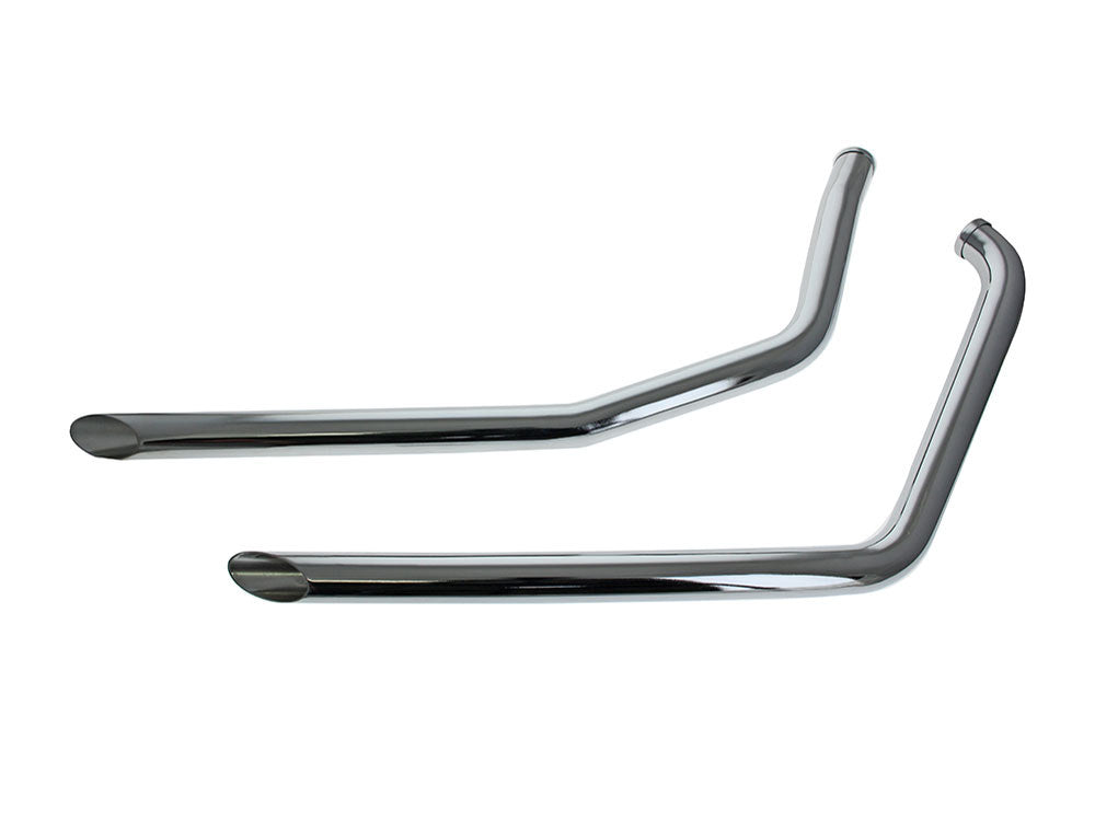 Slash Cut 1-3/4in. Drag Pipes - Chrome. Fits Softail 1986-2006 - V-Factor