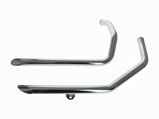 Slash Cut 1-3/4in. Drag Pipes - Chrome. Fits Sportster 1986-2003 - V-Factor