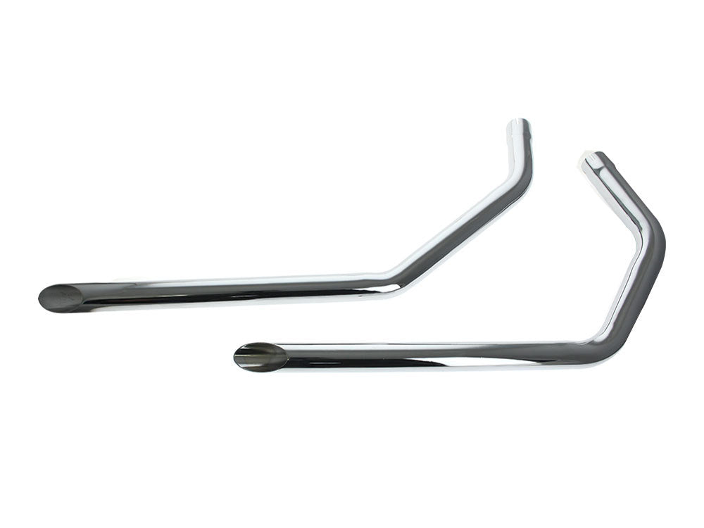 Slash Cut 1-3/4in. Drag Pipes - Chrome. Fits Sportster 1957-1985 - V-Factor