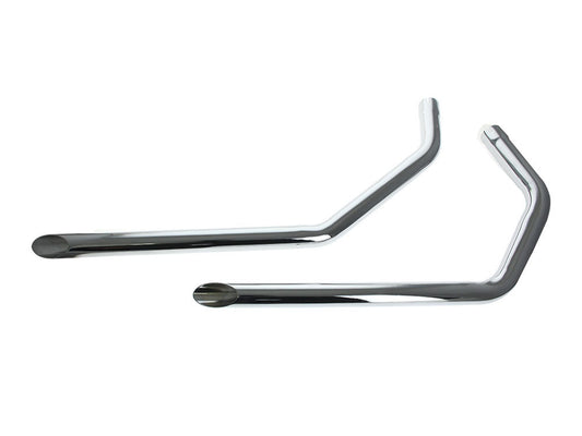 Slash Cut 1-3/4in. Drag Pipes - Chrome. Fits Sportster 1957-1985 - V-Factor