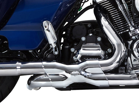 Power Duals Right Side Tuck & Under Headers - Chrome. Fits Touring 2017up - Vance And Hines