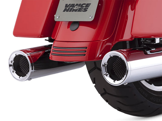 4.5in. Hi-Output Slip-On Mufflers - Chrome. Fits Touring 2017up - Vance And Hines