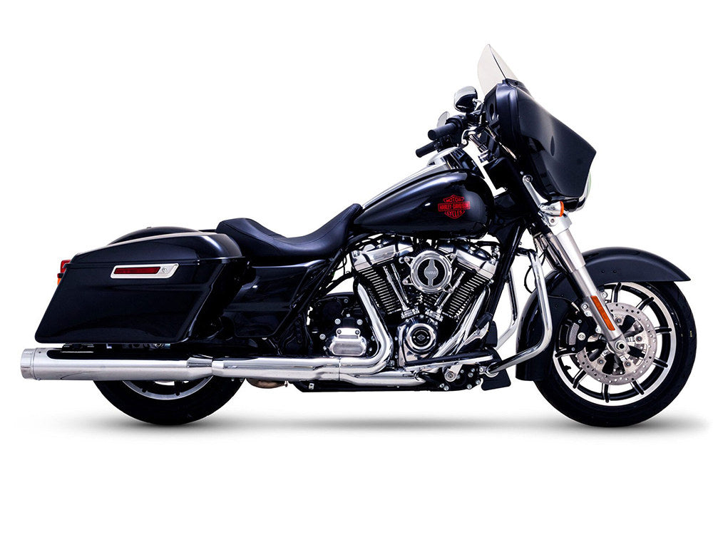 4.5in. Torquer 450 Slip-On Mufflers - Chrome with Chrome End Caps. Fits Touring 2017up - Vance And Hines