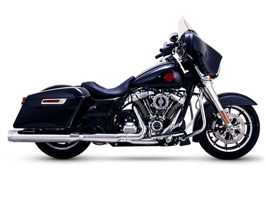 4.5in. Torquer 450 Slip-On Mufflers - Chrome with Chrome End Caps. Fits Touring 2017up - Vance And Hines