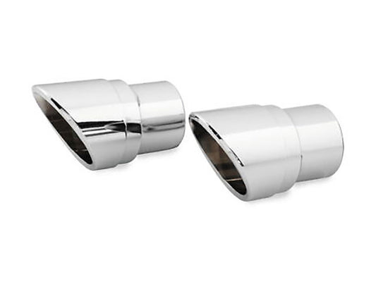 Slash Cut End Caps - Pair. Fits Vance & Hines Big Shots & Big Shots Long Exhaust - Vance And Hines