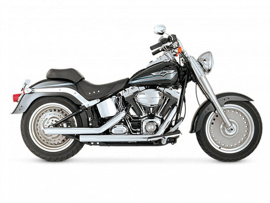 Straightshots Exhaust - Chrome. Fits Softail 1986-2017 Non-240 Tyre Models - Vance And Hines