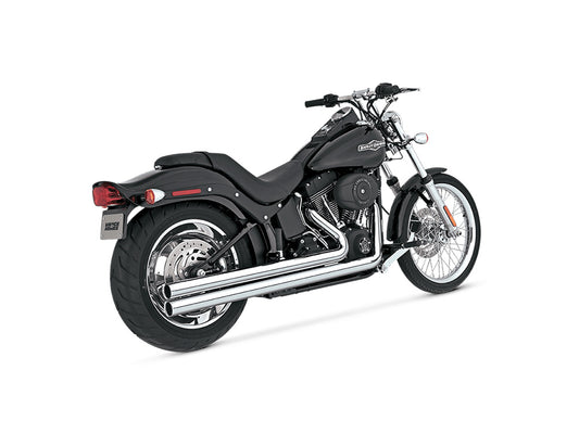 Big Shots Long Exhaust - Chrome. Fits Softail 1986-2017 Non-240 Tyre Models - Vance And Hines