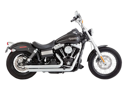 Big Shots Staggered Exhaust - Chrome. Fits Dyna 2006-2017 - Vance And Hines