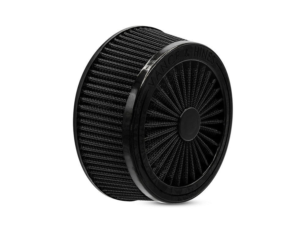 Black Air Filter Element. Fits VO2 X, Blade & Cage Fighter Air Cleaners - Vance And Hines