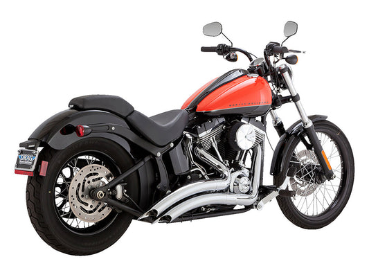 Big Radius Exhaust - Chrome. Fits Softail 1986-2017 Non-240 Tyre Models - Vance And Hines