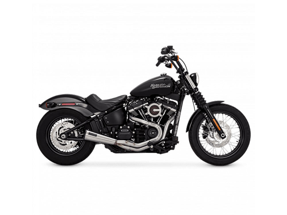 2-into-1 Upsweep Exhaust - Stainless Steel. Fits Softail 2018up Non-240 Tyre Models - Vance And Hines