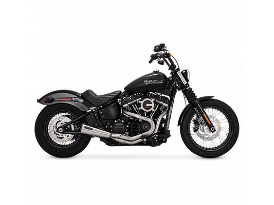 2-into-1 Upsweep Exhaust - Stainless Steel. Fits Softail 2018up Non-240 Tyre Models - Vance And Hines