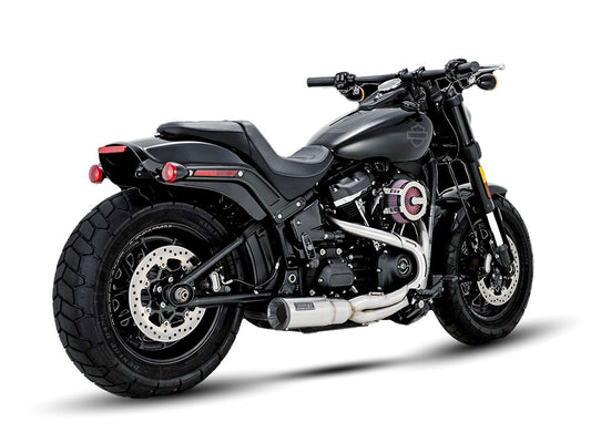 Hi-Output 2-into-1 Exhaust - Stainless Steel. Fits Softail 2018up Non-240 Tyre Models - Vance And Hines
