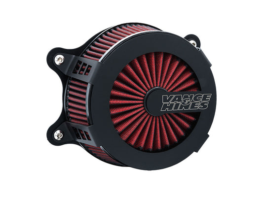 VO2 Cage Fighter Air Cleaner Kit - Black. Fits Sportster 1988-2021 - Vance And Hines