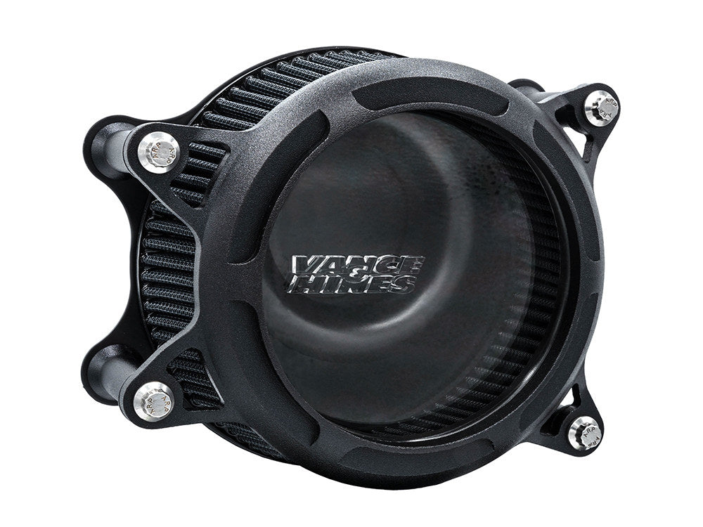 VO2 Insight Air Cleaner Kit - Wrinkle Black. Fits Softail 2000-2015, Dyna 1999-2017, Touring 1999-2007 with CV Carb or Cable Operated Delphi EFI - Vance And Hines
